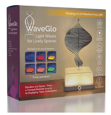 WaveGlo: The Helix Wind Spinner for Light Waves