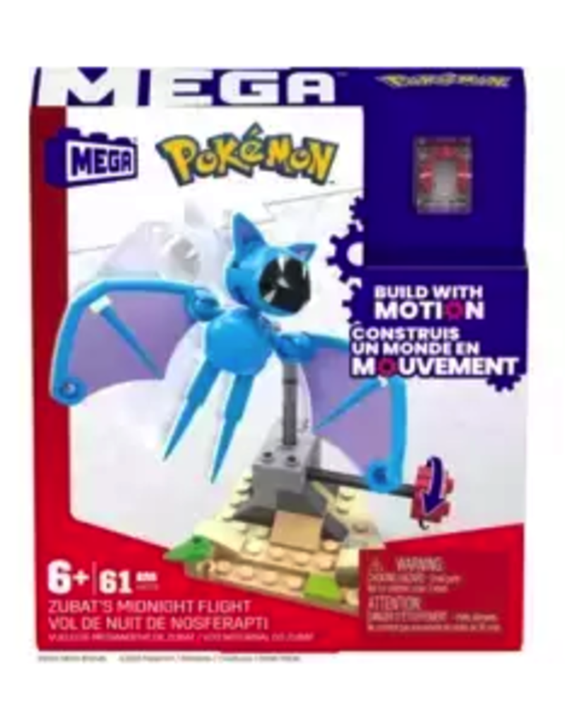 Mega Construx MEGA Blocks Pokemon Zubat's Midnight Flight w/ Motion