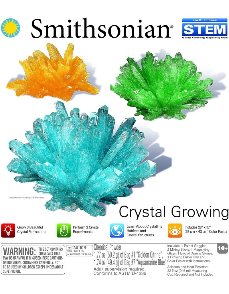 Toysmith Science Kit Smithsonian Crystal Growing