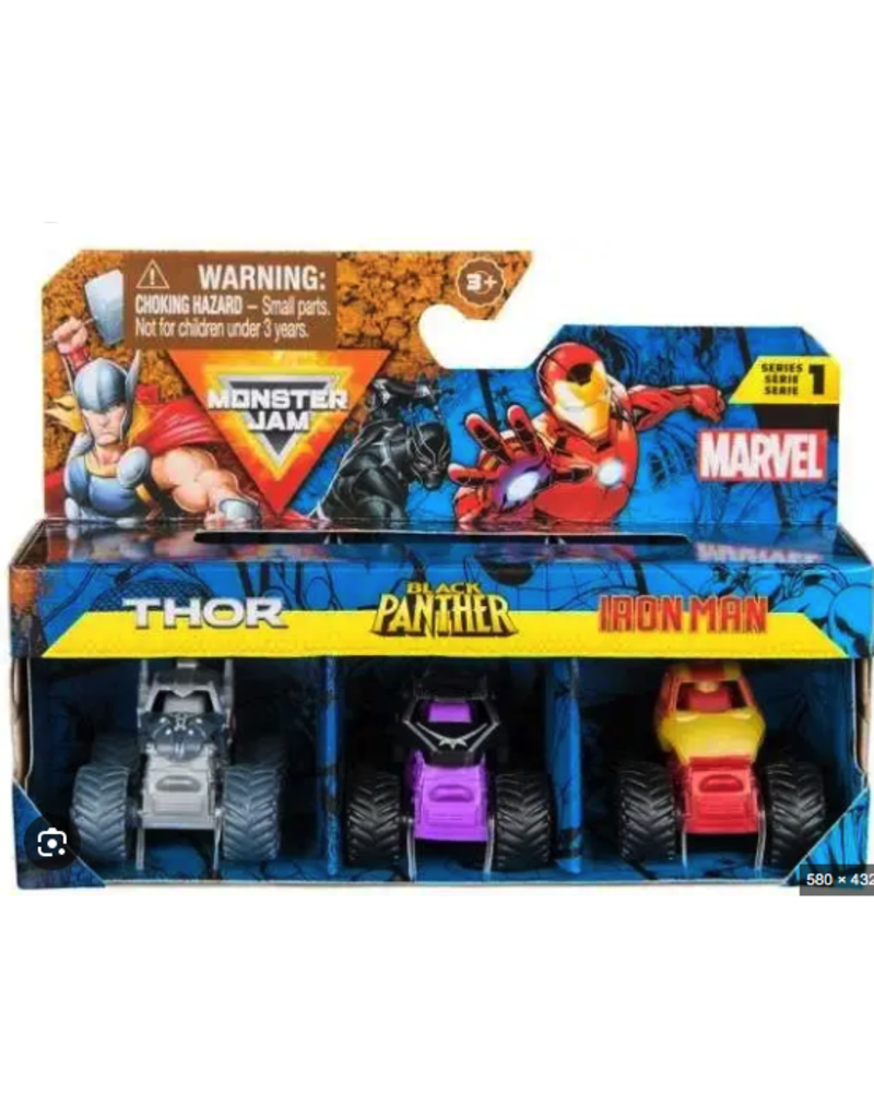 Spin Master Monster  Jam Mini Marvel Bundle ( Pack of 3)