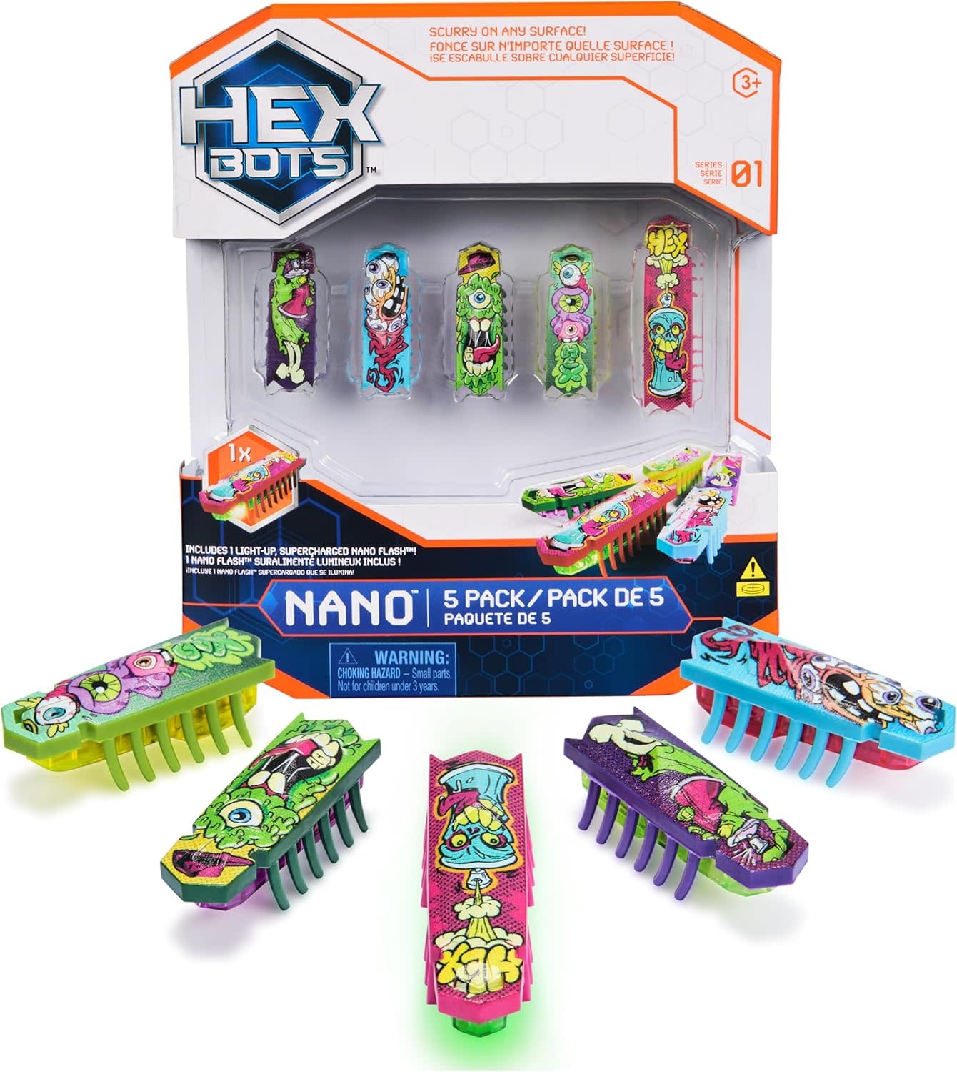 Hexbug Nano Flash 5 Pack Red Art Object Toy by Supreme