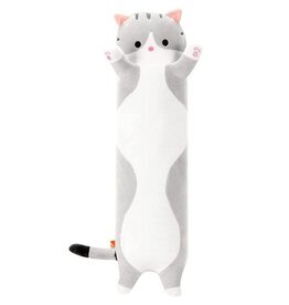 FAIRE Plush Long Grey Tabby Cat Plush (36")
