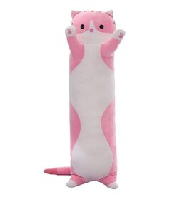 FAIRE Plush Long Pink Tabby Cat Plush (36")