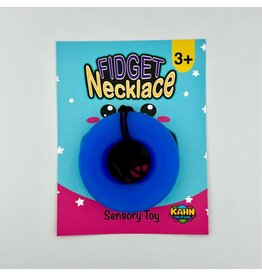 Kahn Creations Fidget Necklace Donut Ring -Blue