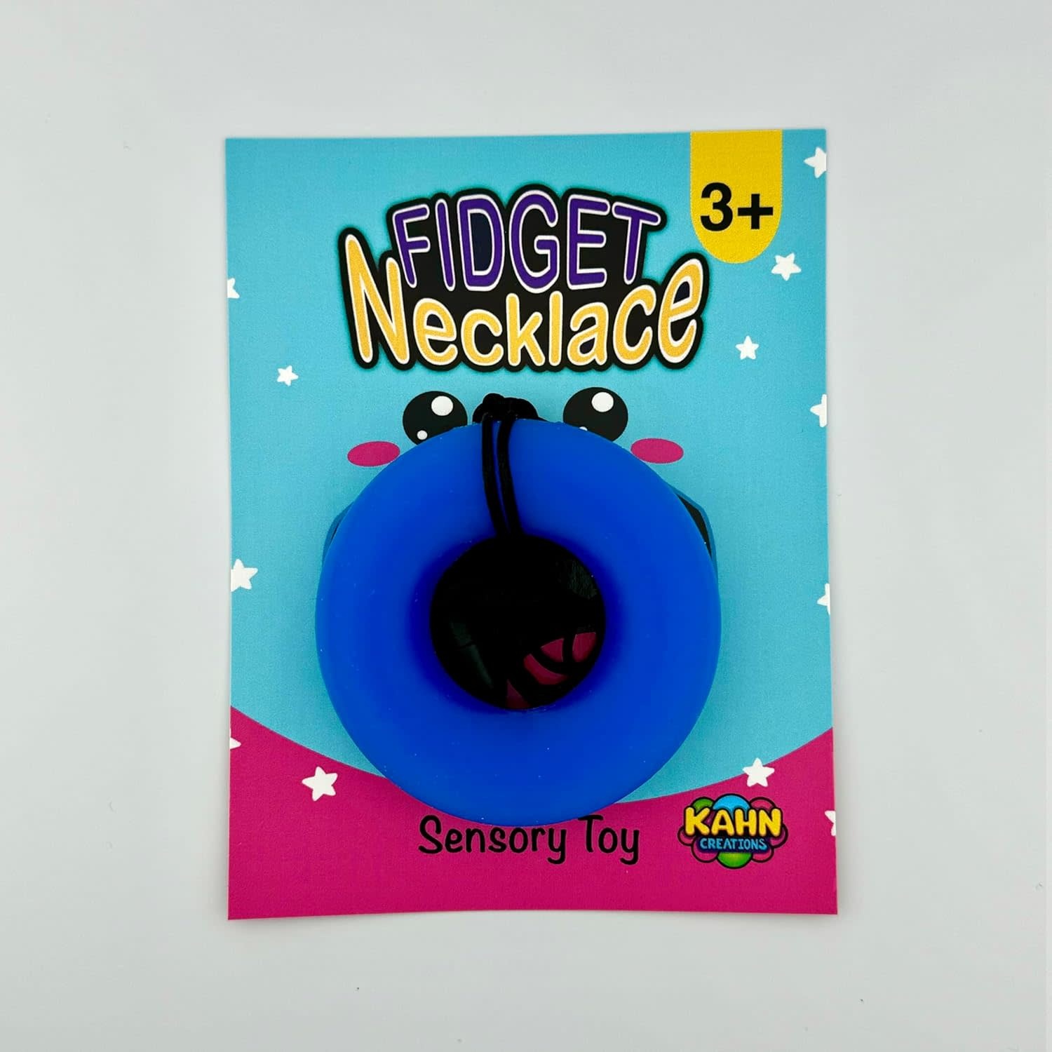 Fidget Necklace Donut Ring -Blue