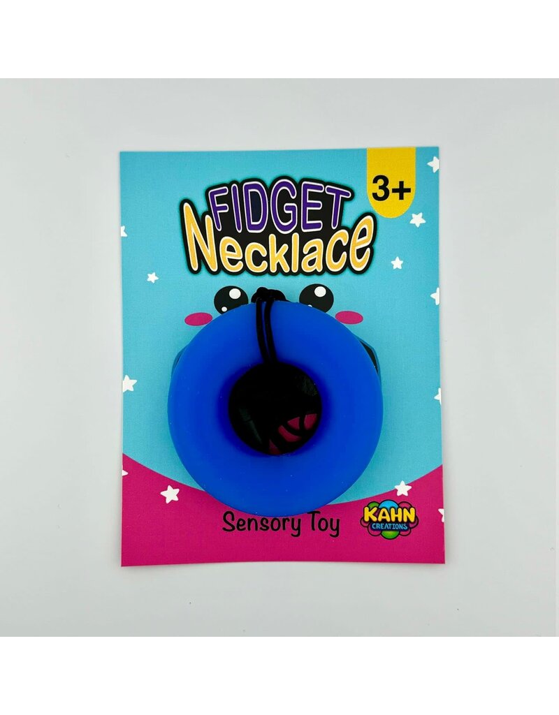 Kahn Creations Fidget Necklace Donut Ring -Blue