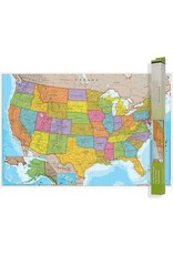 Waypoint Geographic Poster Waypoint Geographic Blue Ocean Series USA Wall Map