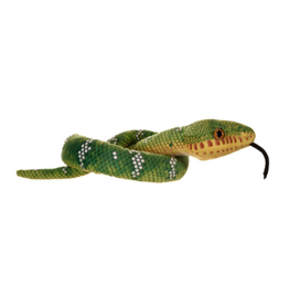 Wild Republic Plush Snake Coiled Green Emerald Tree Boa (54")