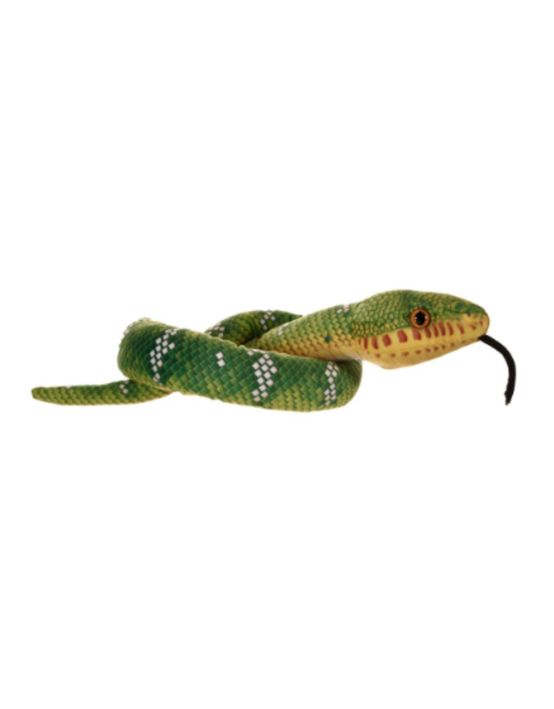 Wild Republic Plush Snake Coiled Green Emerald Tree Boa (54")
