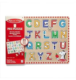 Melissa & Doug Peg Puzzle - Lift. & See Alphabet