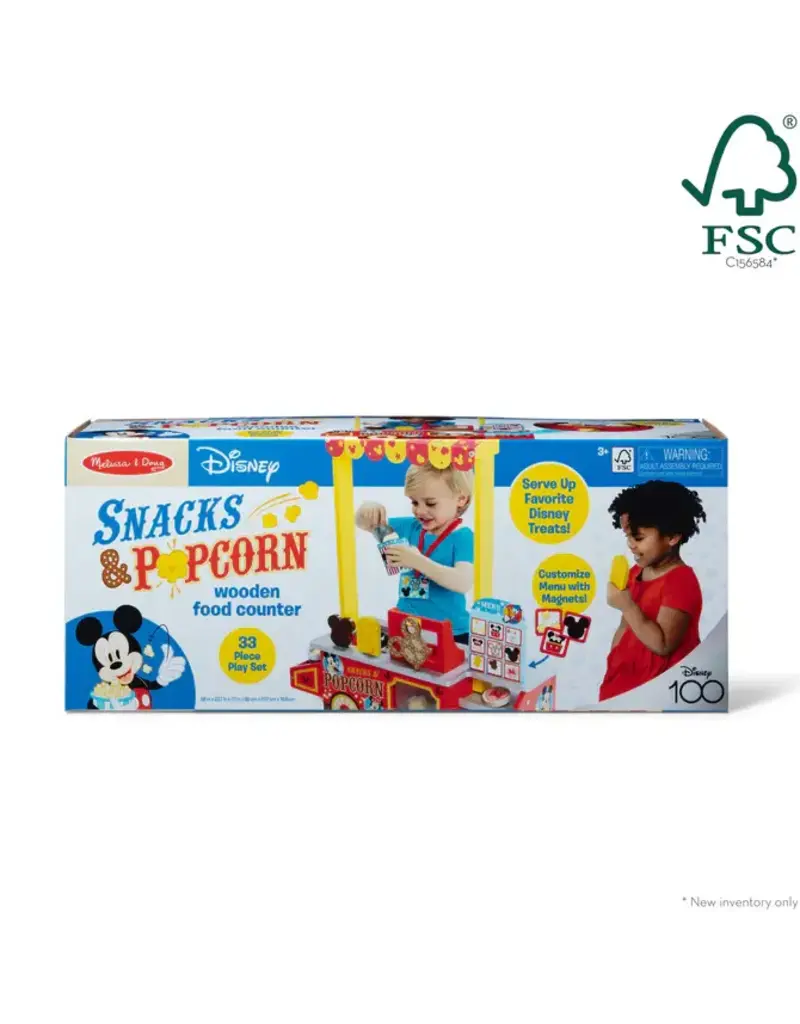 Melissa & Doug Pretend Play Disney Snacks Popcorn Food Counter
