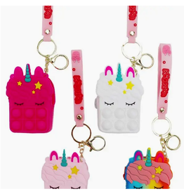 Cap Zone Unicorn Silicone Zippered Mini Coin Bag Color will vary. (sold single)