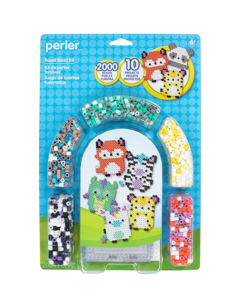 Perler Fused Bead Kit - Cute Puffy Animals