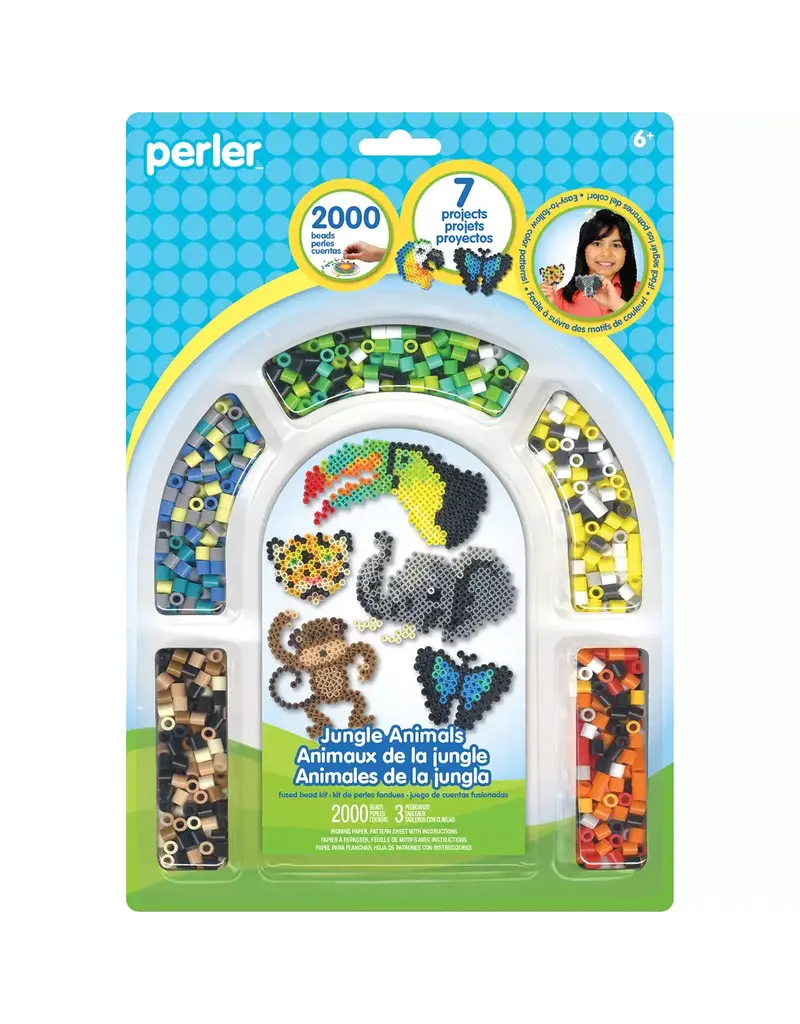 Perler Fused Bead Kit - Jungle Animals