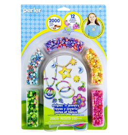 Perler Fused Bead Kit - Stripes n Jewelry