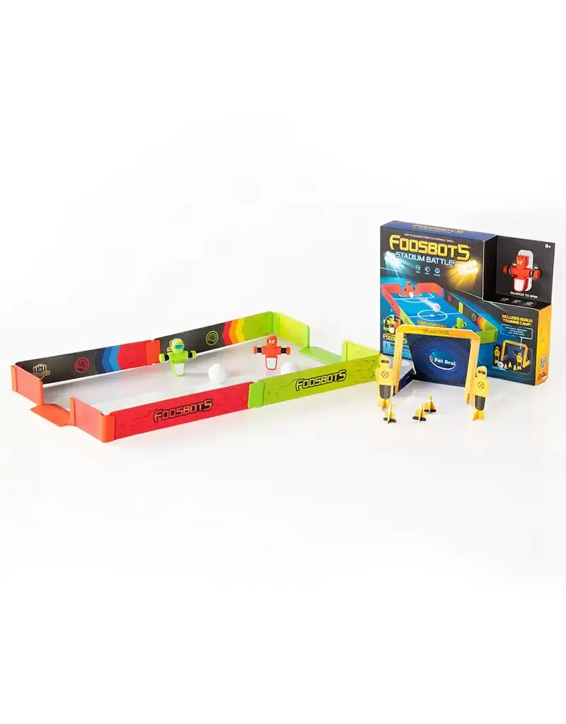 Fat Brain Toys Game Tabletop Foosbots Stadium Battle Set