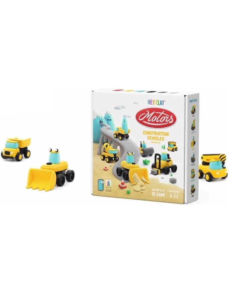 Fat Brain Toys Craft Kit Hey Clay - Construction Vehicles