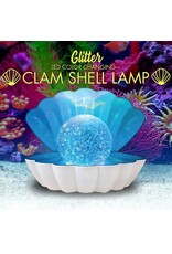 Showcase LED Color Changing Clam Shell Glitter Lamp