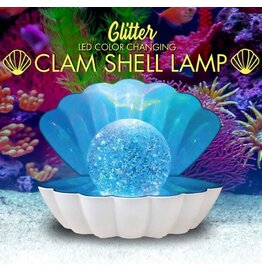 Showcase LED Color Changing Clam Shell Glitter Lamp