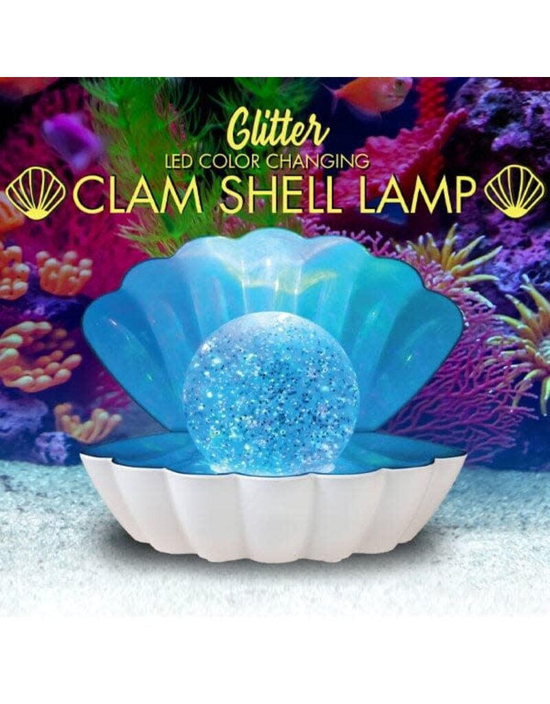 Showcase LED Color Changing Clam Shell Glitter Lamp