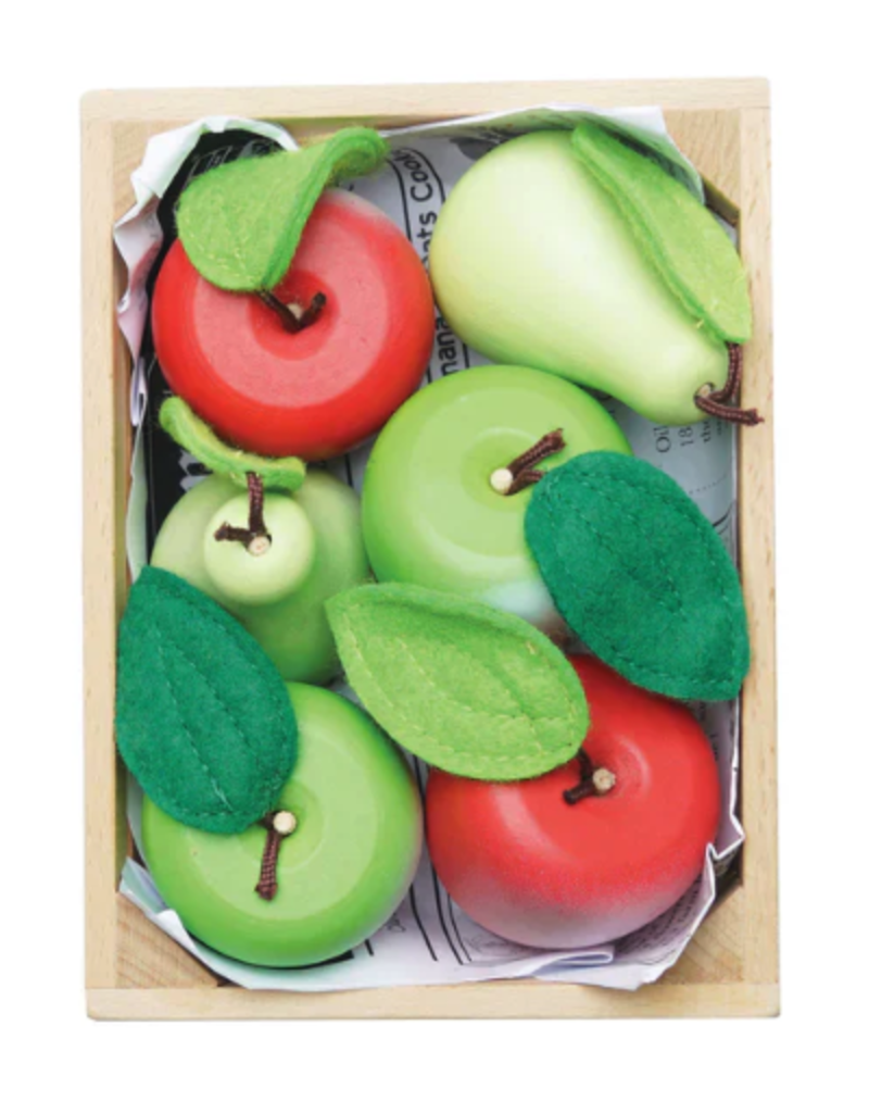 Le Toy Van Orchard Wooden Market Crate Apples & Pears Fruit