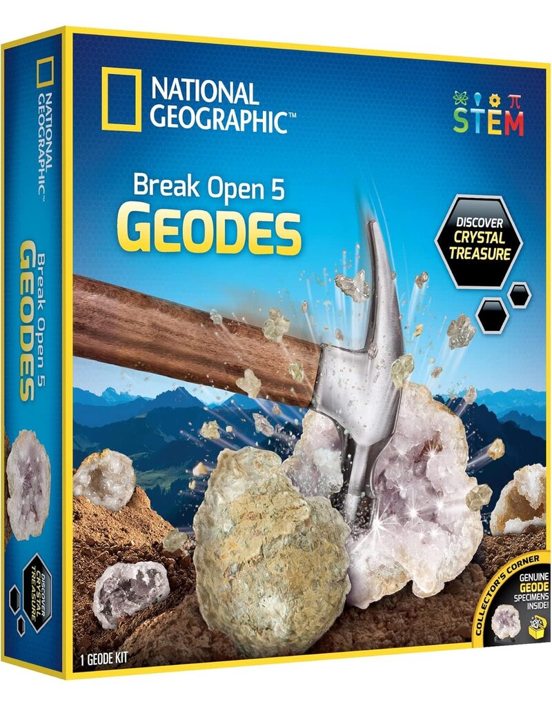 National Geographic Science Kit National Geographic Break Open 5 Geodes