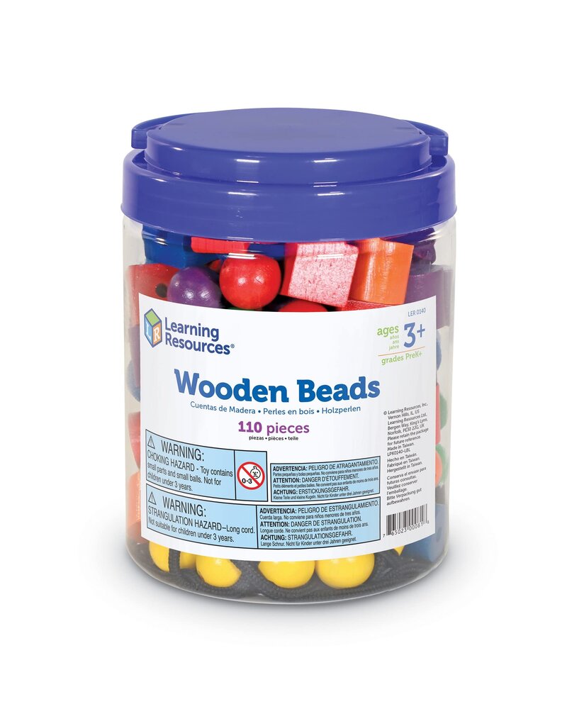Learning Resources Educational Wooden Beads in a Bucket