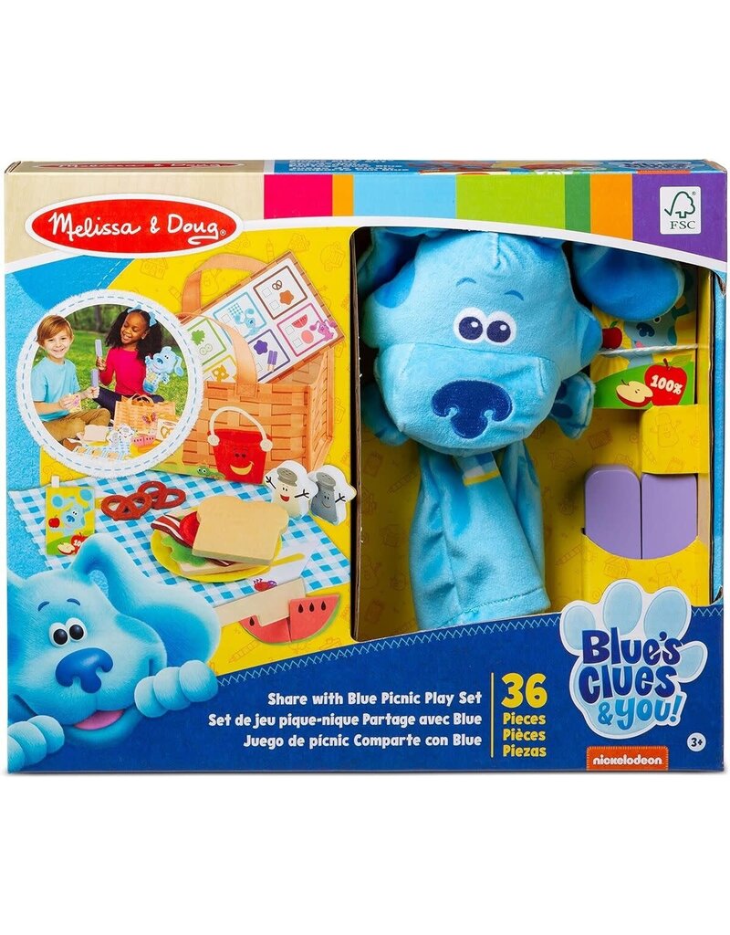 Melissa & Doug Pretend Play Share with Blue Picnic Play Set