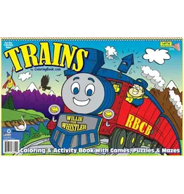 Trains LapTop Coloring Book