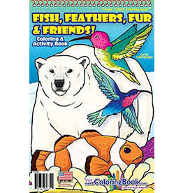 Fish, Feathers, Fur & Friends Coloring and Activity Book