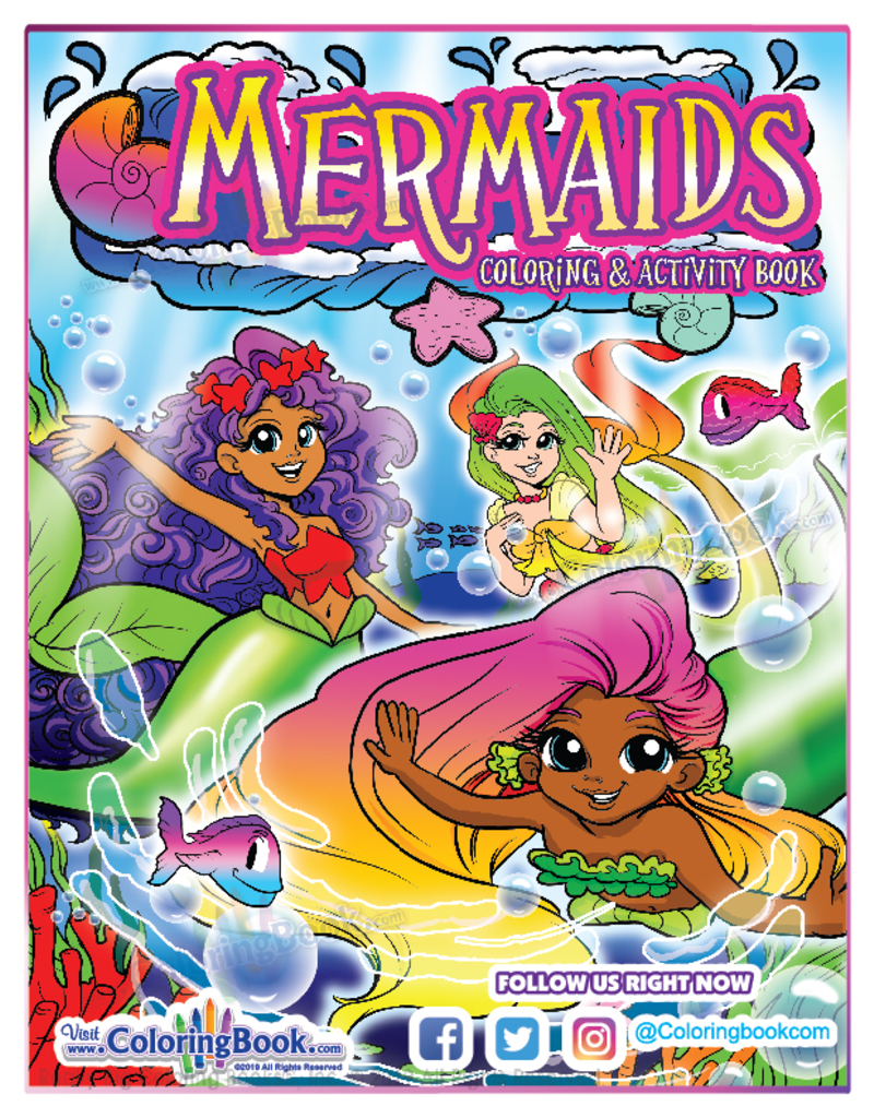 Really Big Coloring Book Mermaids Coloring Book 8.5" x 11"