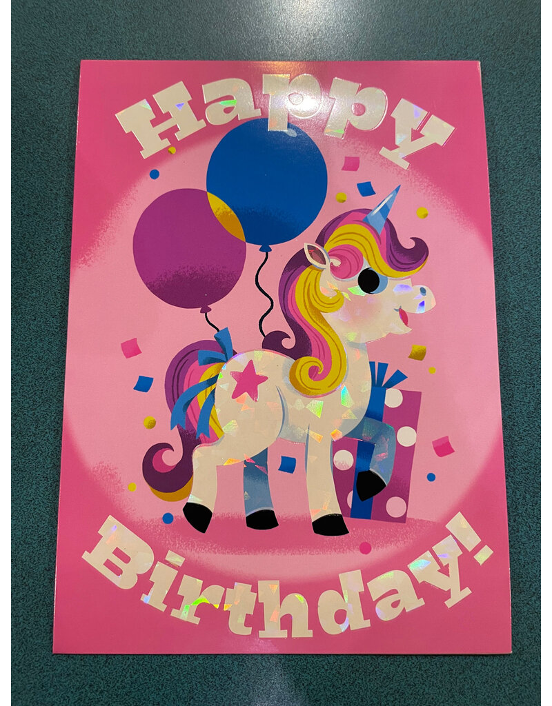 Playhouse Happy Birthdday Unicorn Card
