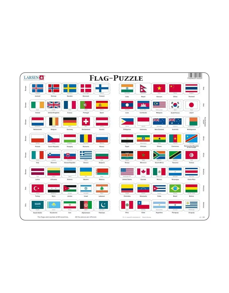 Springbok Puzzles Puzzle Flags of the World 80 pc