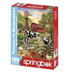 Springbok Puzzles Puzzle Barnyard Animals 100 pc