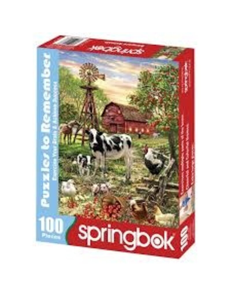 Springbok Puzzles Puzzle Barnyard Animals 100 pc