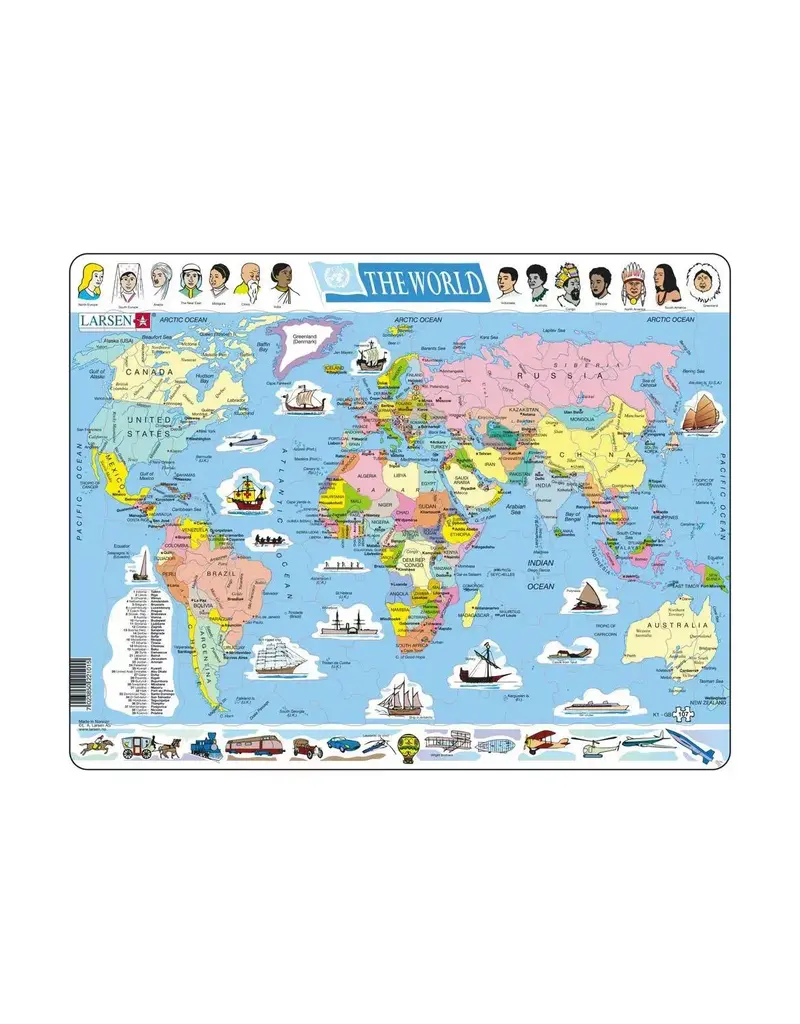 Springbok Puzzles Puzzle Children's Educational World Political Jigsaw 107 pc