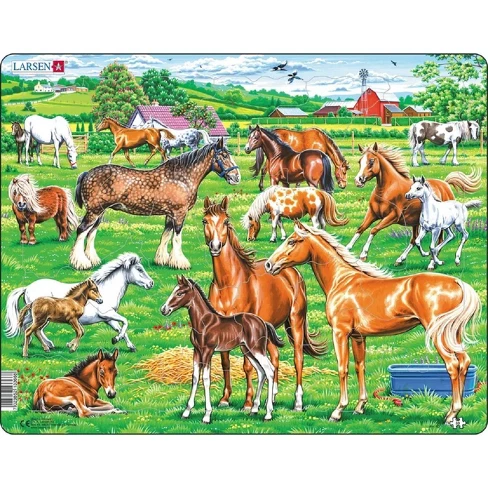 Puzzle Farm Horses