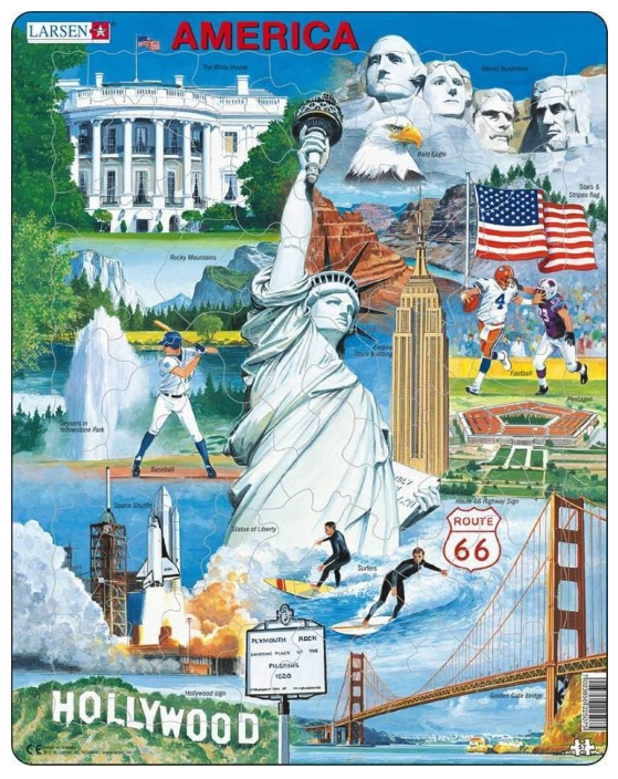 Puzzle Board USA Souvenir 57 pc