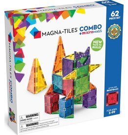 Magnatiles Magnetic Magna-Tiles microMAGS 62 Piece Combo Set