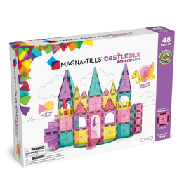 Magnatiles Magnetic Magna-Tiles Castle DLX + microMAGS - 48 Piece Set