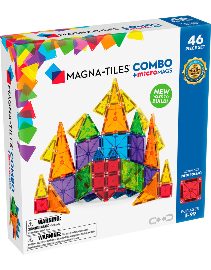 Magnatiles Magnetic Magna-Tiles microMAGS 46 Piece Combo Set
