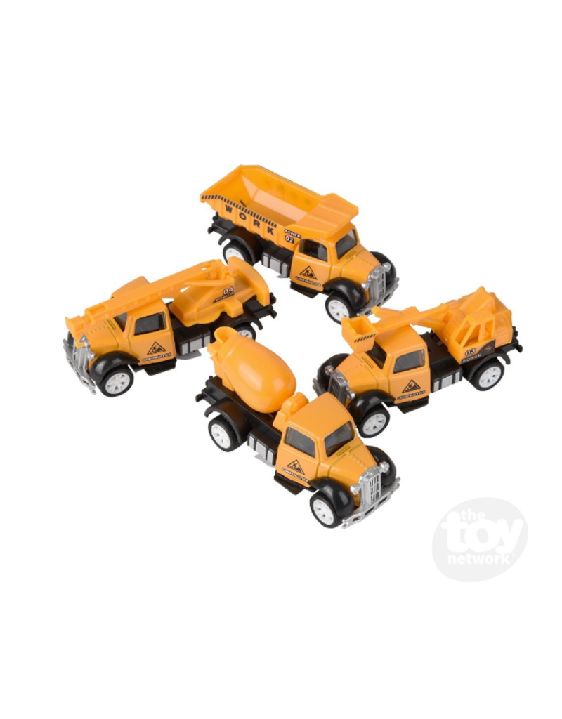 The toy network Die Cast Pull Back Construction Vehicles 3" Assorted Styles (sold single)