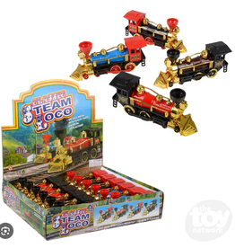The toy network Die-cast Pull Back Classic Steam  Loco ( 7"; Sold Individually; Colors Vary)