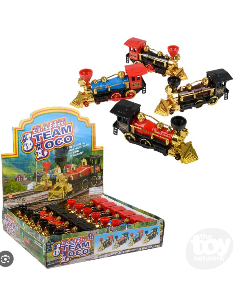 The toy network Die-cast Pull Back Classic Steam  Loco ( 7"; Sold Individually; Colors Vary)