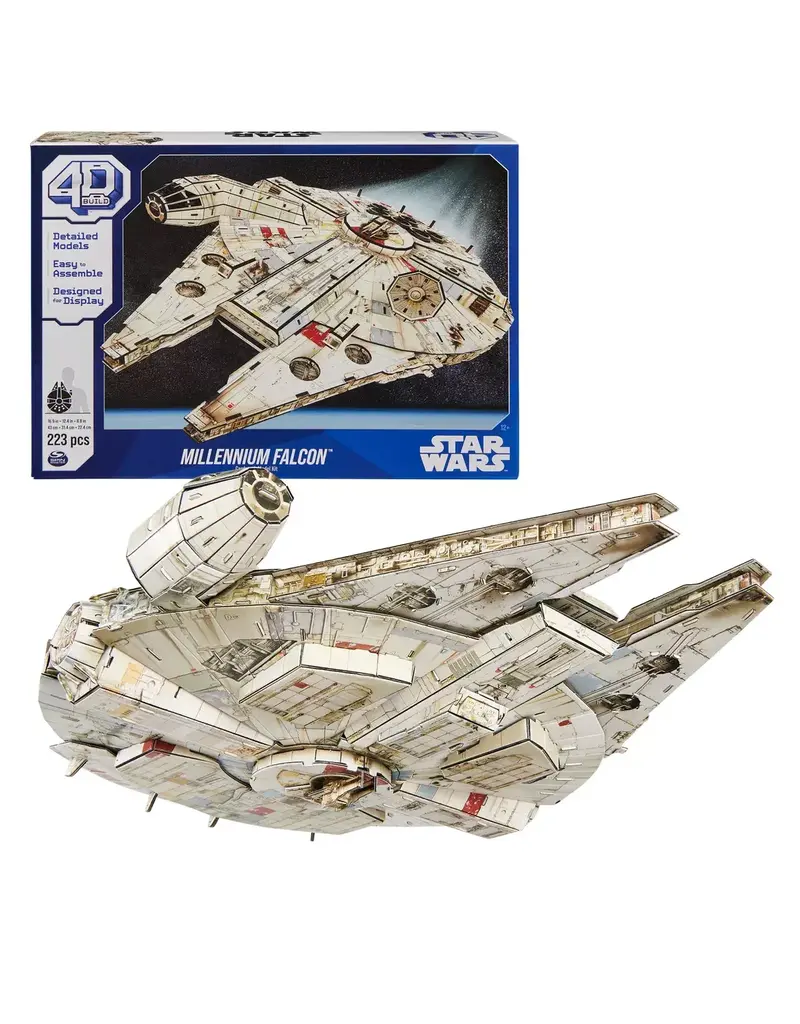 Spin Master 4D Build Cardstock Model Kit - Star Wars Millennium Falcon