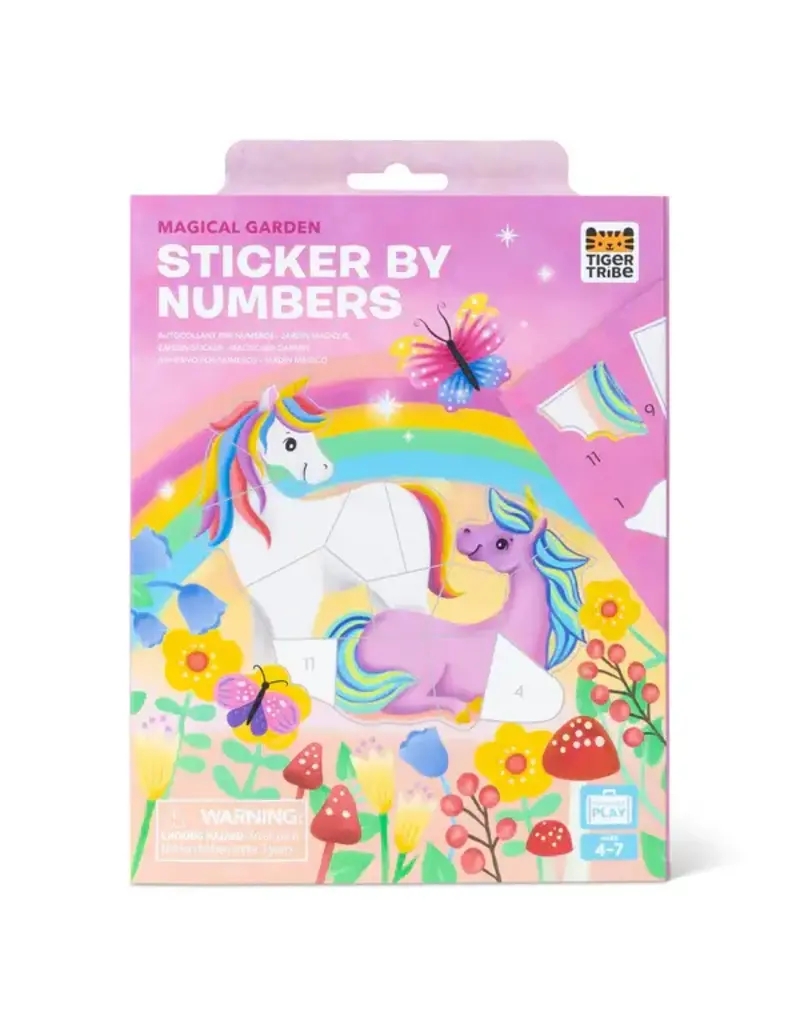 Tiger Tribe Sticker By Numbers Magical Garden Animals Unicorns