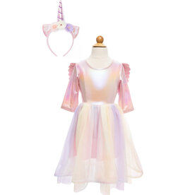 Creative Education (Great Pretenders) Costume Alicorn Dress with Wings and Headband (Size 5-6)
