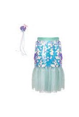 Creative Education (Great Pretenders) Costume Mint Bling Bling Mermaid Skirt and Hairclip (Size 5-6)