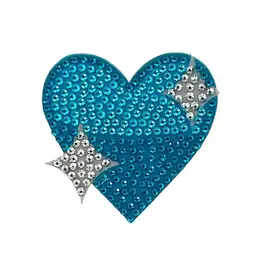 StickerBeans Stickerbeans Blue Sparkling Heart