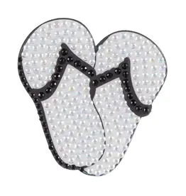StickerBeans Stickerbeans Black Flip Flops